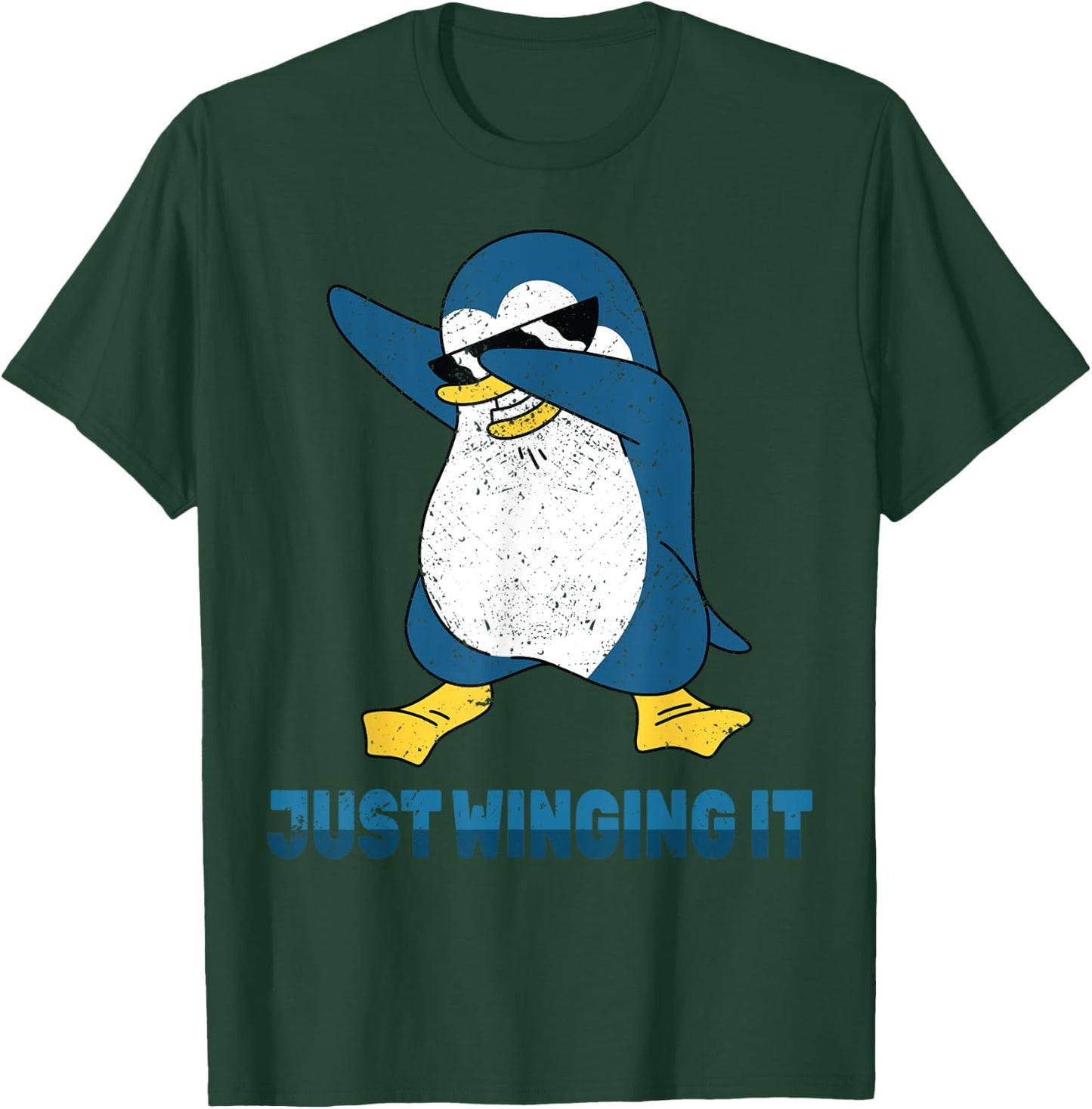 Penguin - Just Winging It - Veterinarian - Zoo - Animals T-Shirt - T-Shirt | Forest