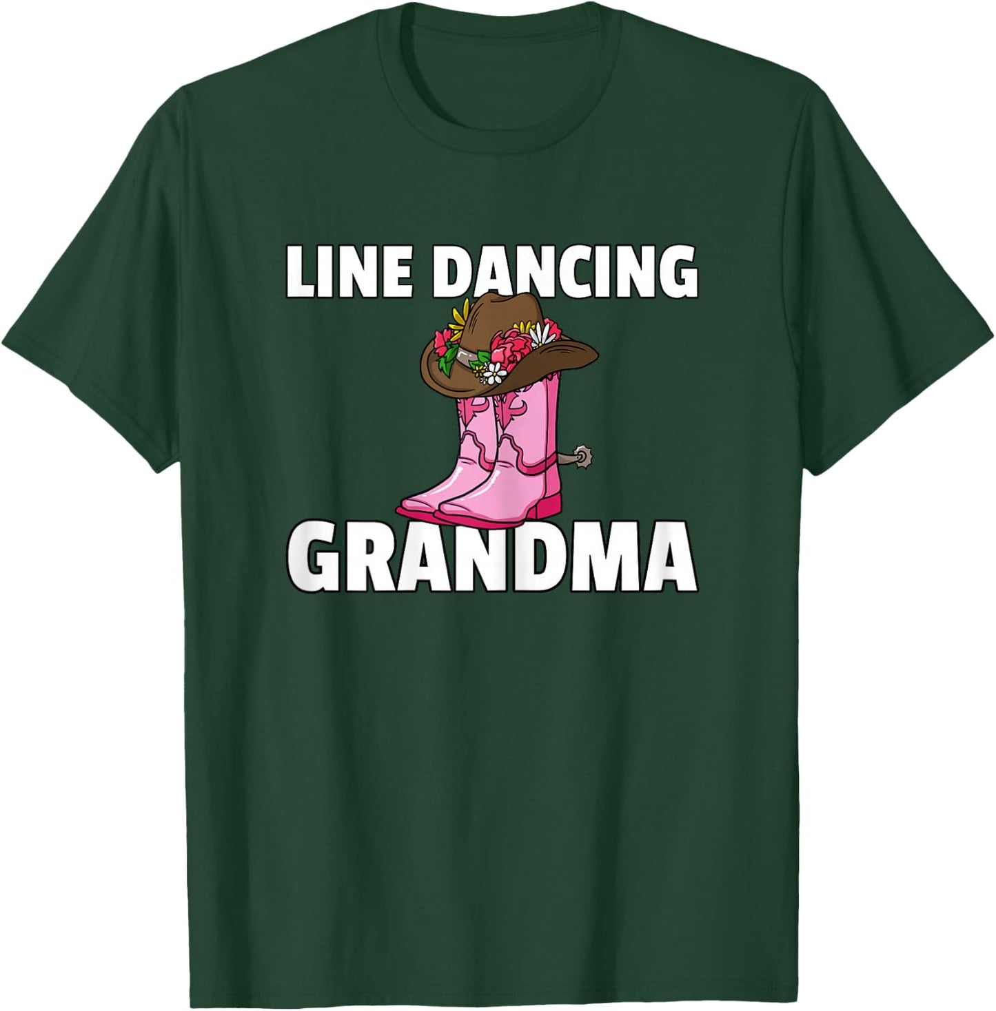 Line Dance Grandma Country Music Dancing Dancer T-Shirt - T-Shirt | Forest