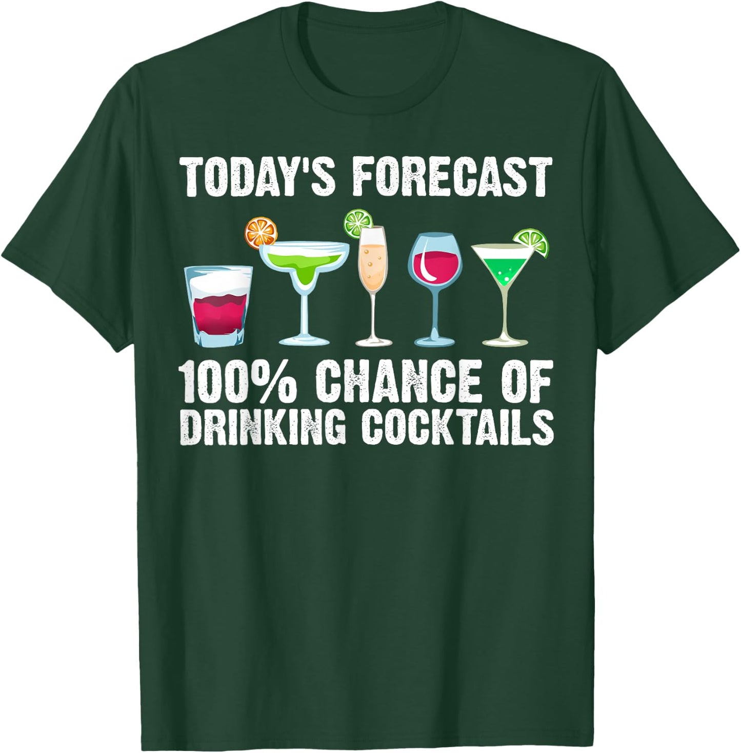 Funny Cocktail Gift Men Women Mixed Drinks Lovers Drinkers T-Shirt - T-Shirt | Forest