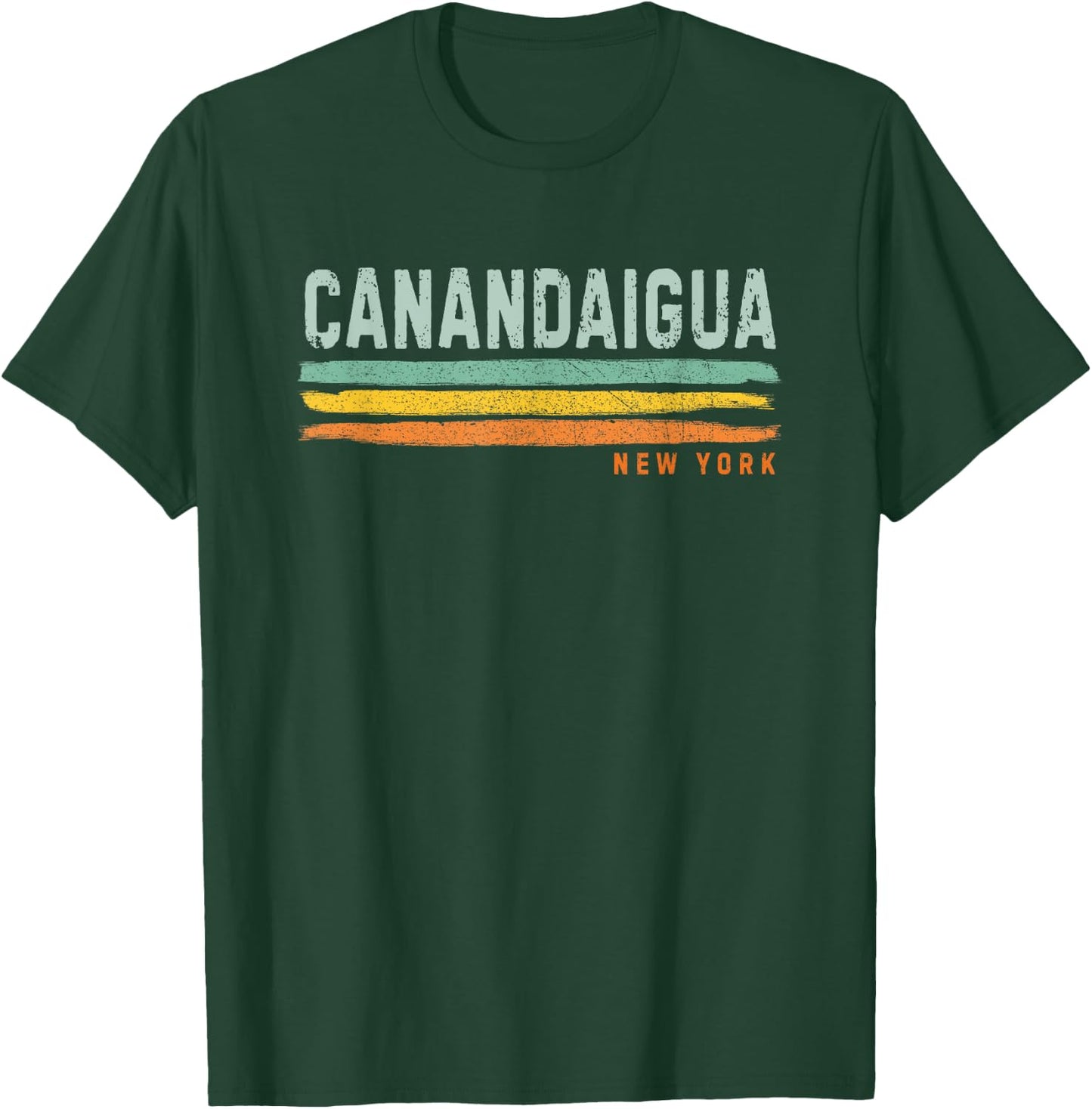 Vintage Stripes Canandaigua NY T-Shirt - T-Shirt | Forest