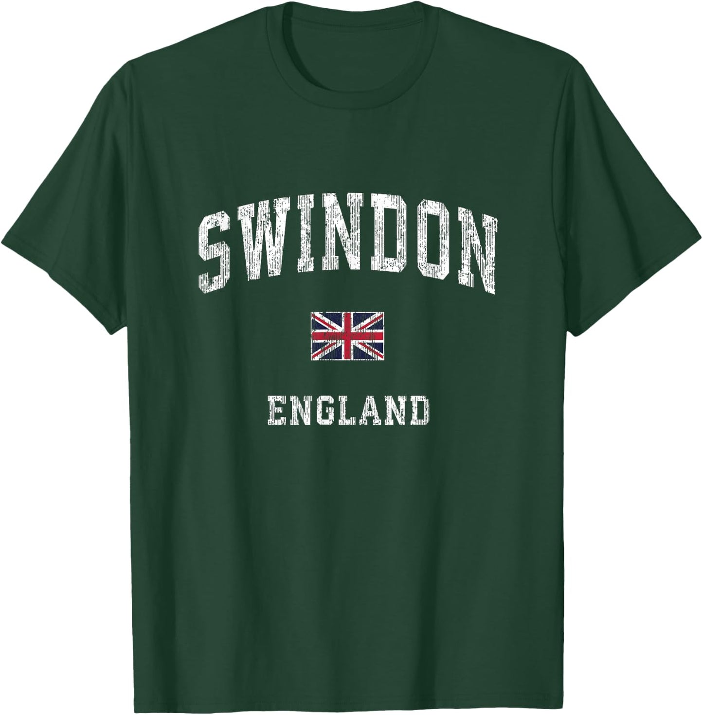 Swindon England Vintage Athletic Sports Design T-Shirt - T-Shirt | Forest