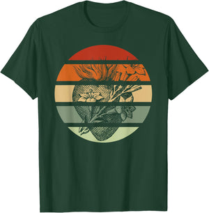 Most Chaste Heart of St Joseph Retro Sunset Catholic Teens T-Shirt - T-Shirt | Forest