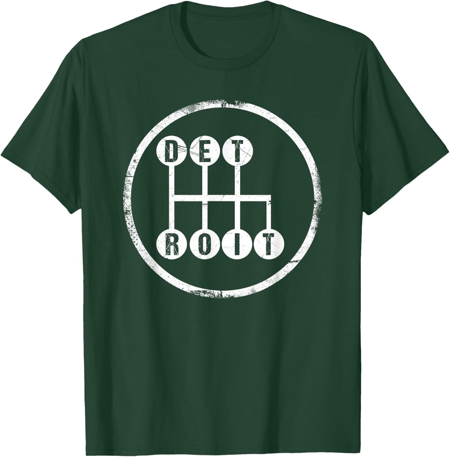 Detroit Stick Shift design T-Shirt - T-Shirt | Forest