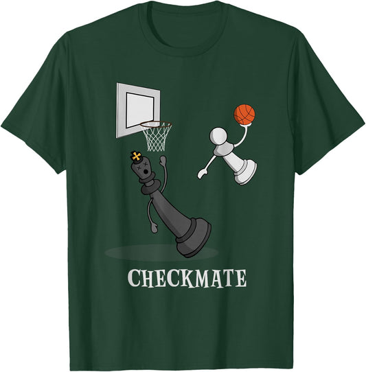 Funny Checkmate Chess Basketball Game Board King Pawn Piece T-Shirt - T-Shirt | Forest