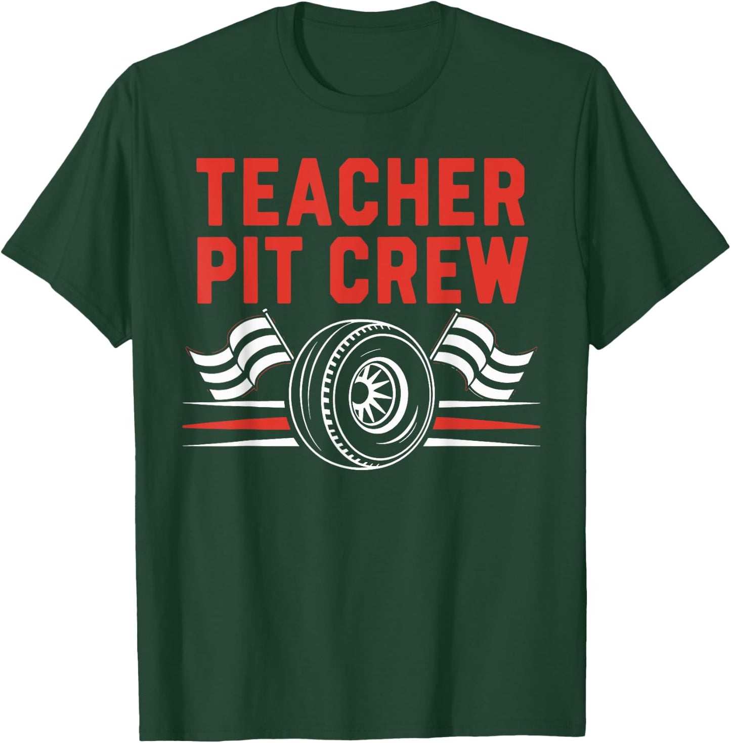 Teacher Pit Crew Race Car Driver Costume Men Women Kids T-Shirt - T-Shirt | Forest