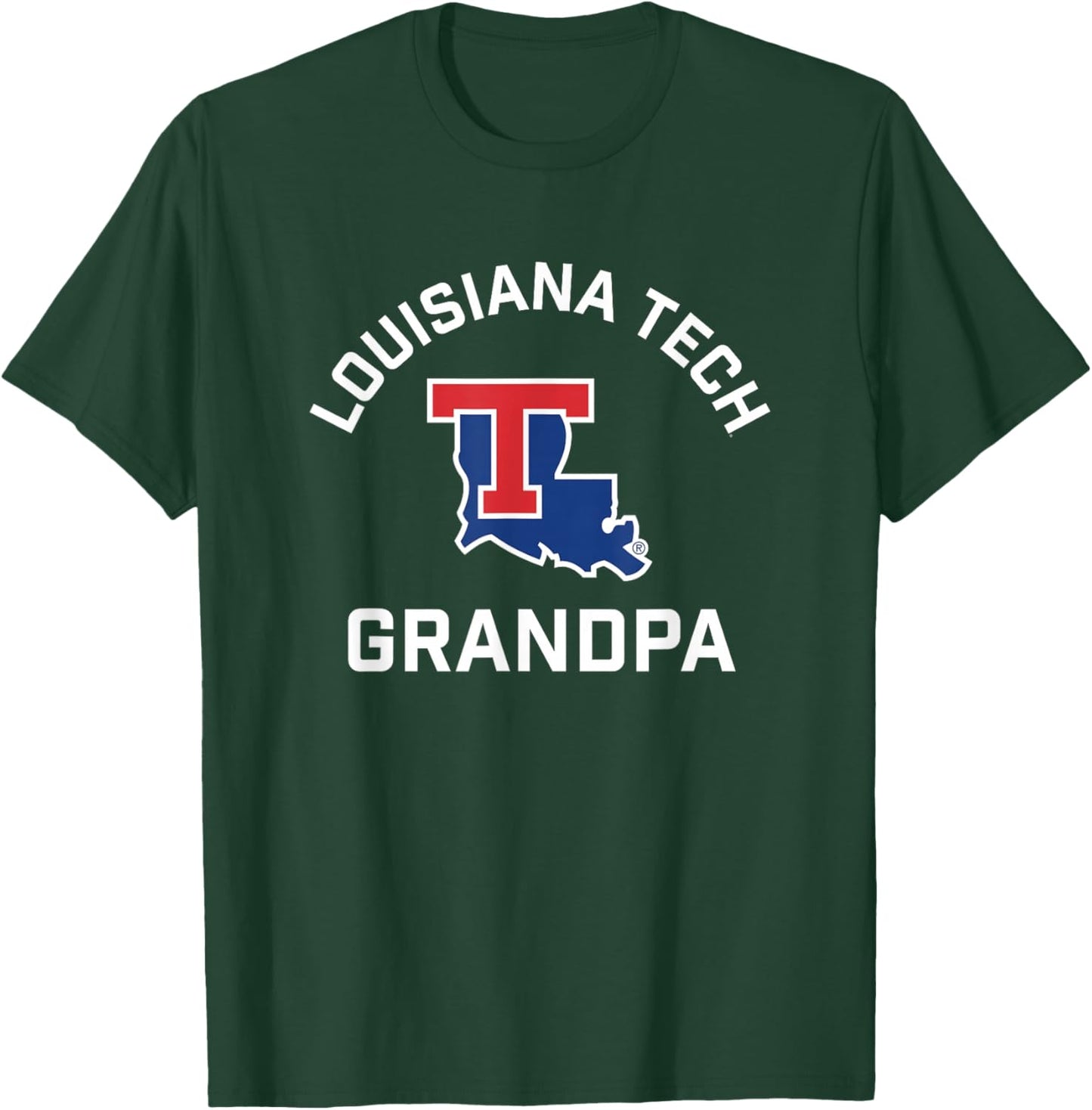 Louisiana Tech Bulldogs Arched Grandpa T-Shirt - T-Shirt | Forest