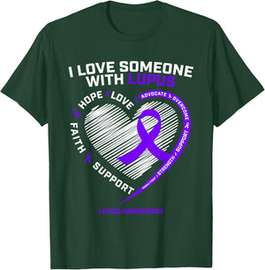 Men Women Mom Wife Gifts Products Daughter Lupus Awareness T-Shirt - T-Shirt | Forest