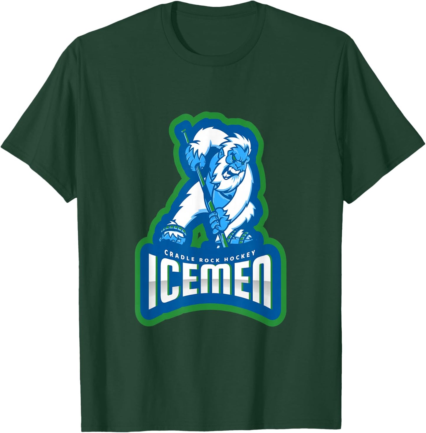 Icemen Cradle Rock Hockey Continental Hockey League Champs T-Shirt - T-Shirt | Forest