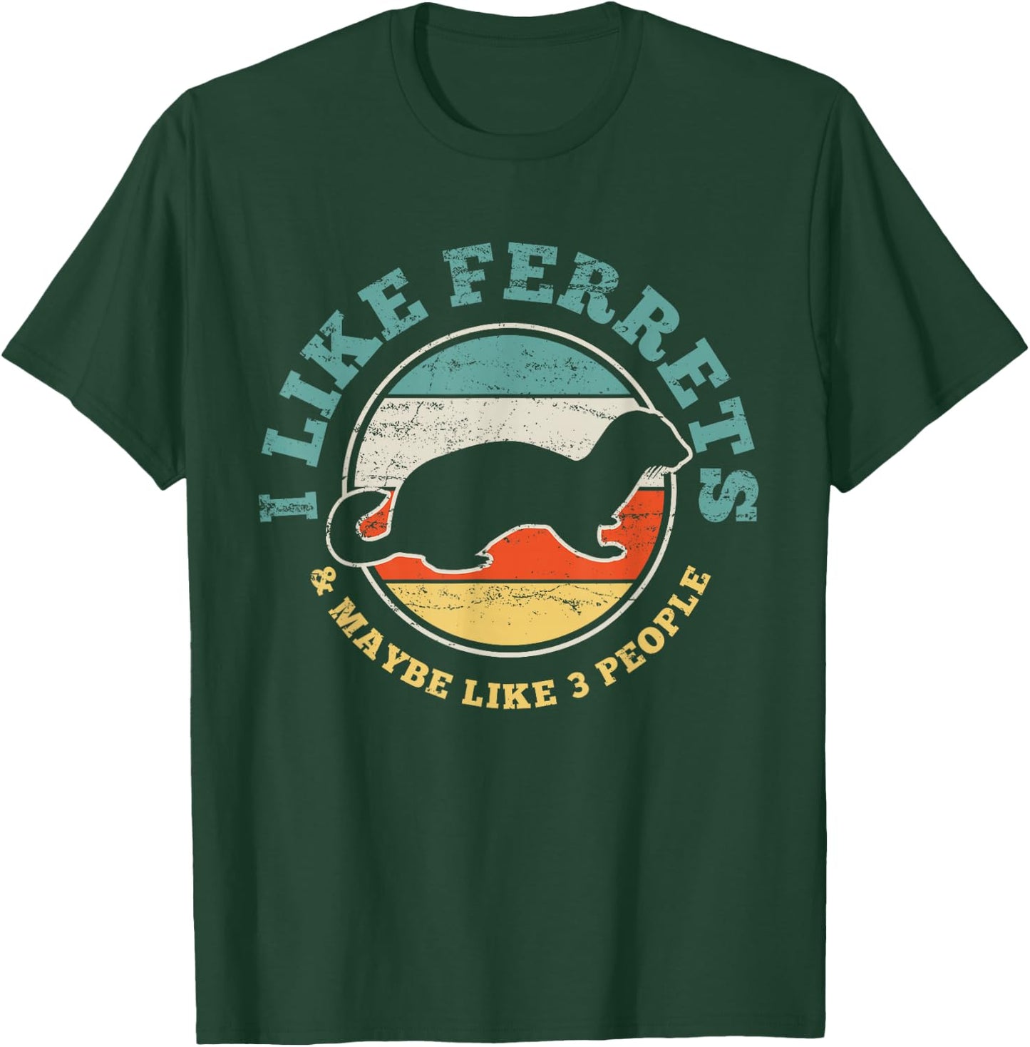 Funny Vintage Ferret Gift T-Shirt - T-Shirt | Forest
