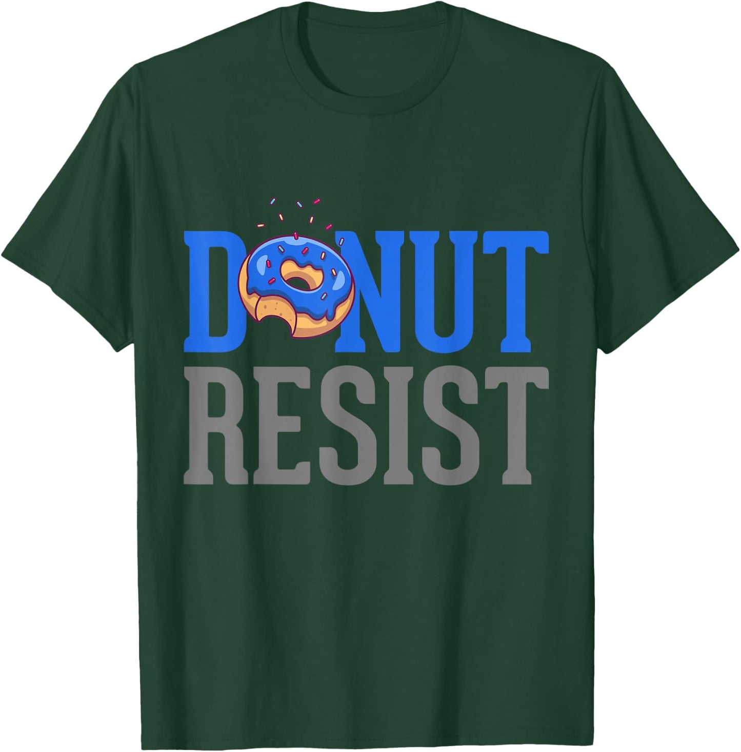 Police Officer Shirt Thin Blue Line Funny Donut Resist T-Shirt - T-Shirt | Forest