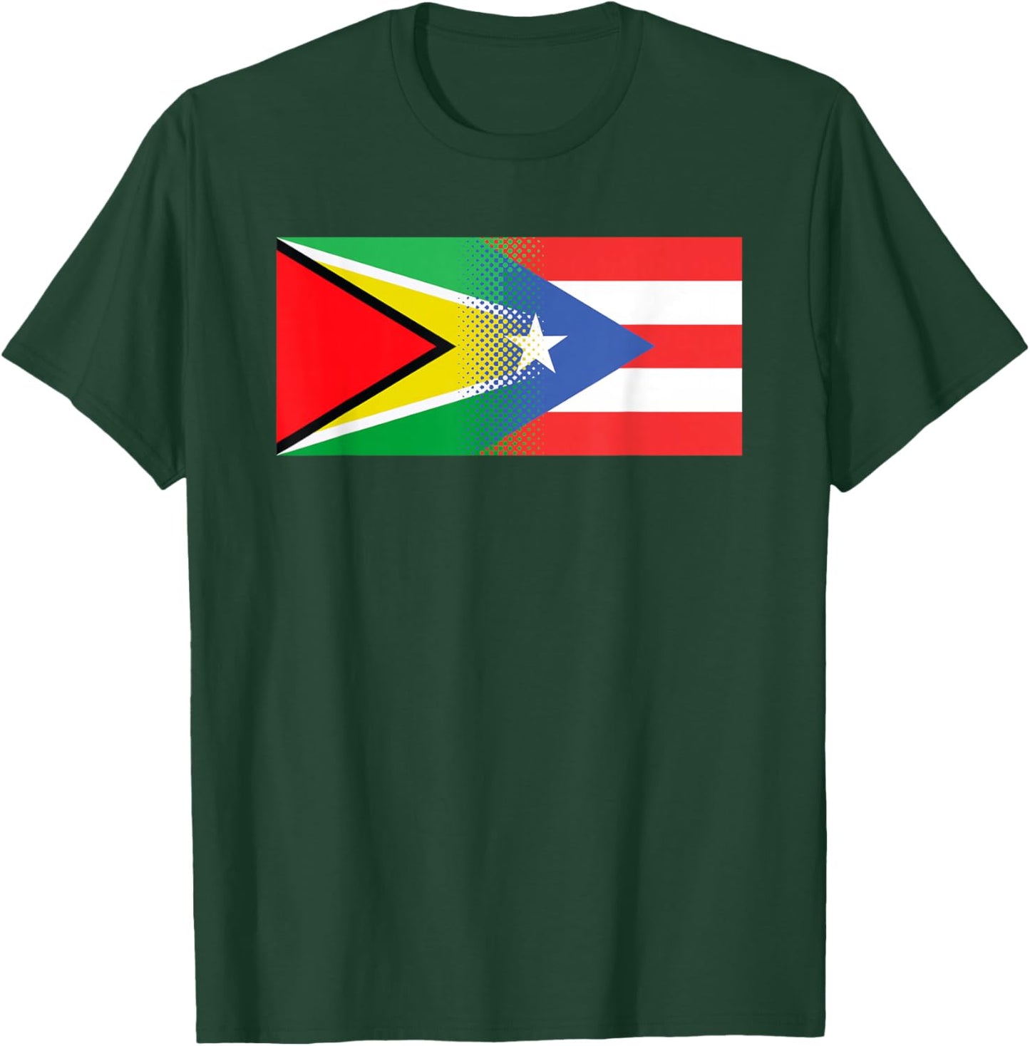 Guyanese Puerto Rican Flag Guyana Puerto Rico T-Shirt - T-Shirt | Forest