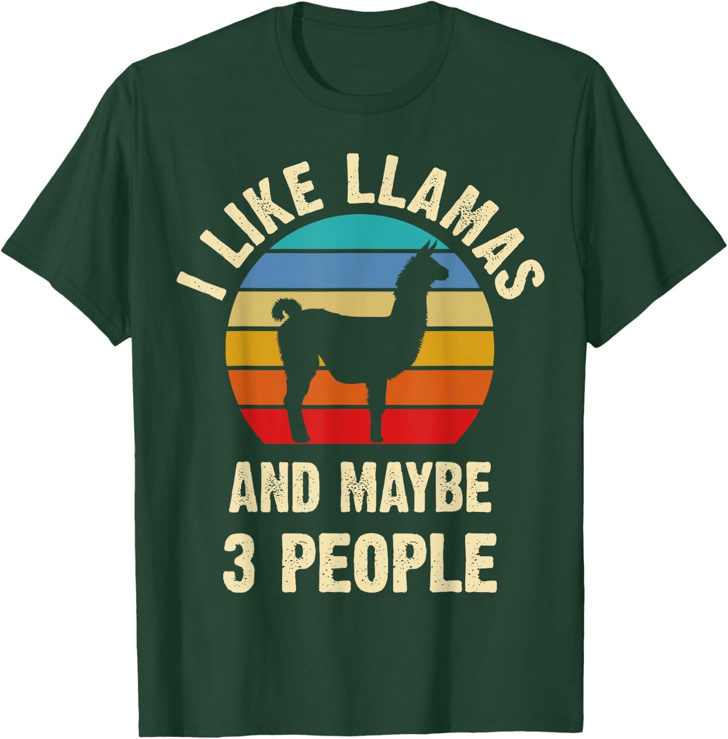 I like Llamas and maybe 3 people funny vintage theme Bird T-Shirt - T-Shirt | Forest