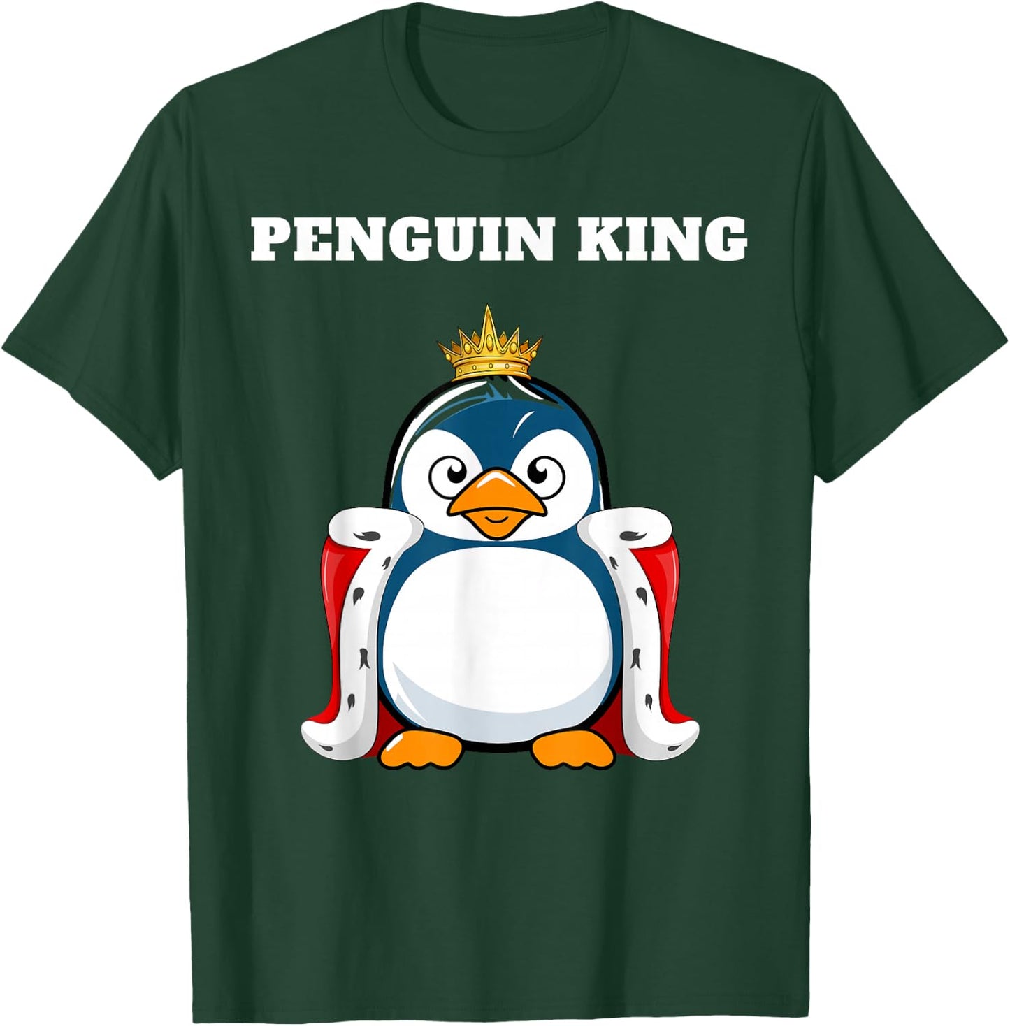 Penguin King | Penguin Design | Boys Penguin T-Shirt - T-Shirt | Forest