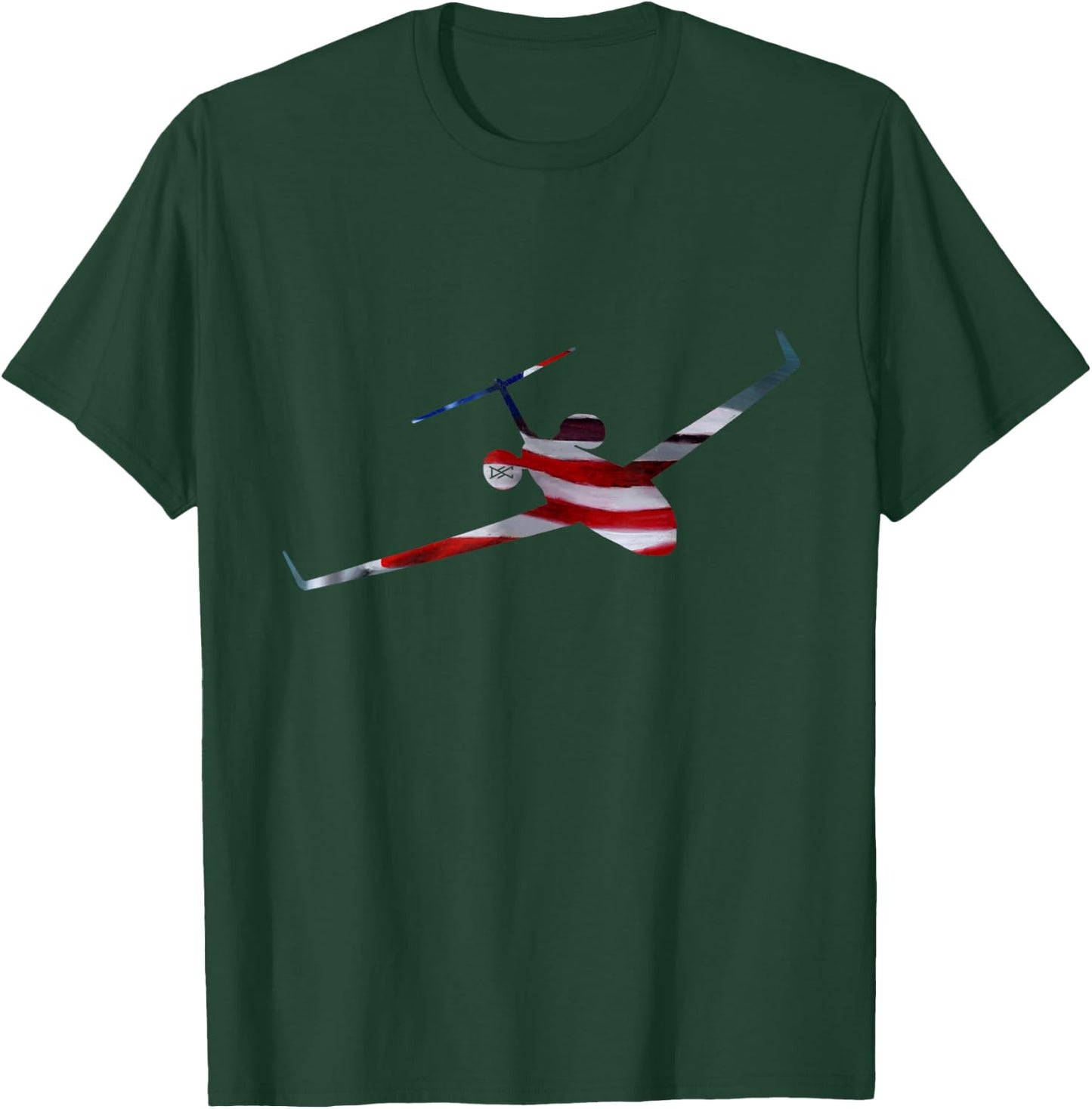 Gulfstream GV American Flag Silhouette T-Shirt - T-Shirt | Forest