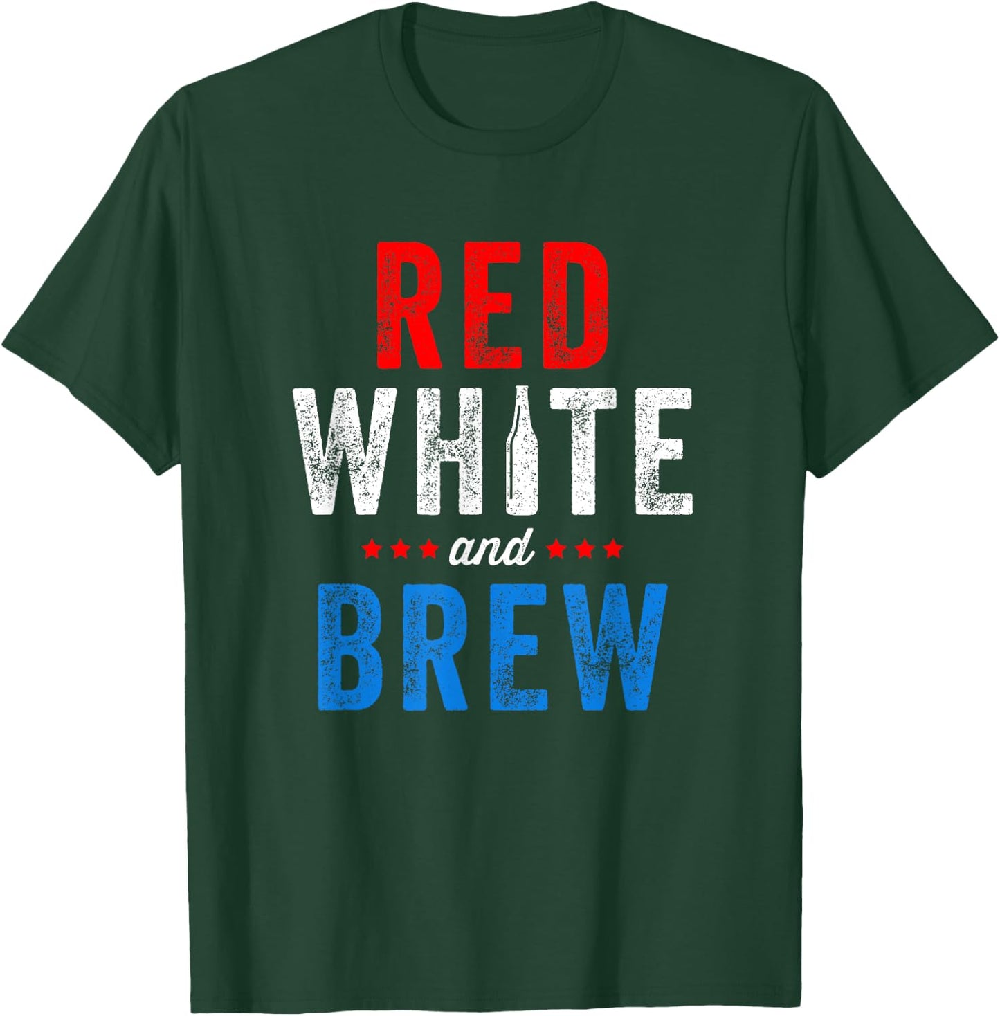 Red White And Brew Fourth Of July Beer T-Shirt - T-Shirt | Forest