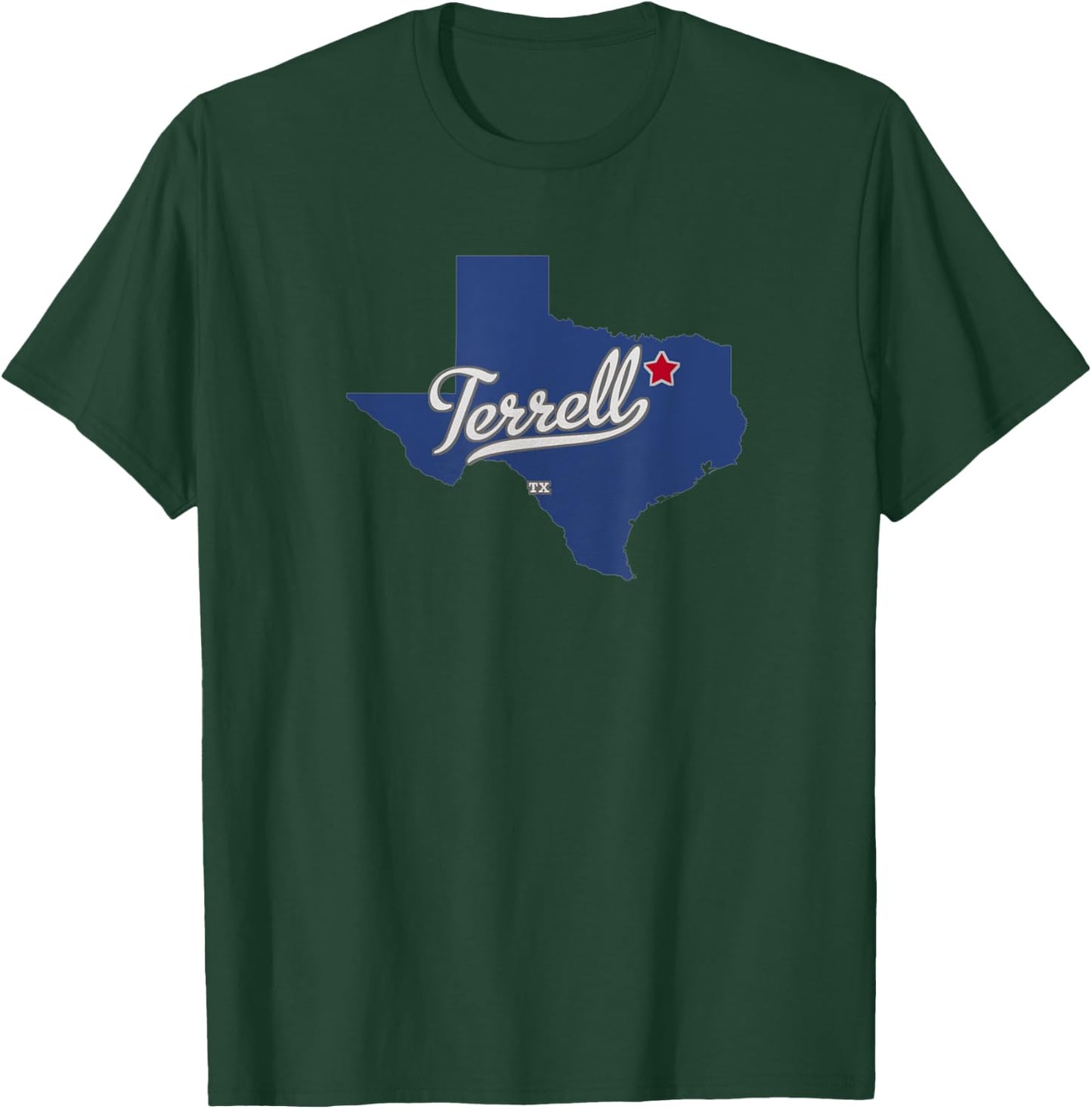 Terrell Texas TX Map T-Shirt - T-Shirt | Forest