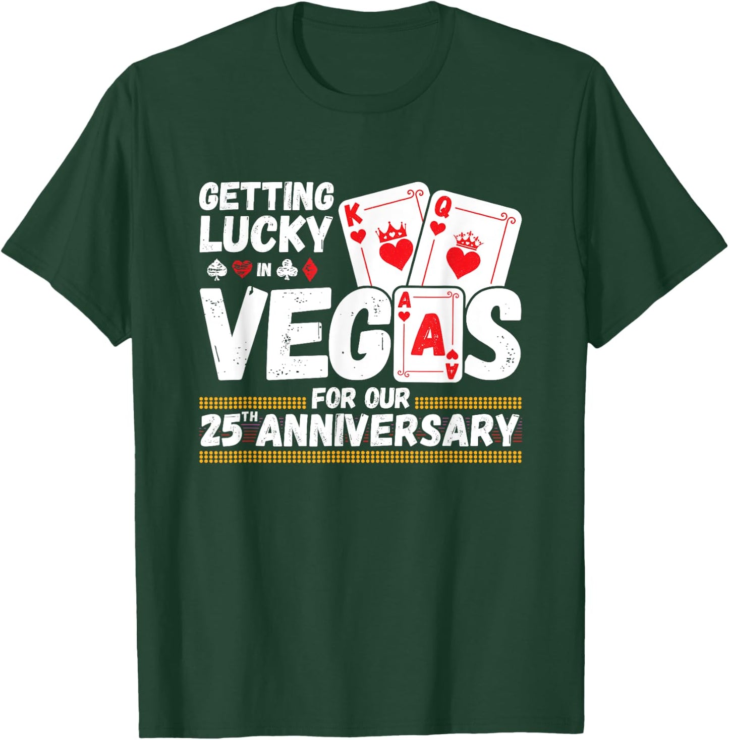 25th Anniversary - Las Vegas 25th Wedding Anniversary Couple T-Shirt - T-Shirt | Forest