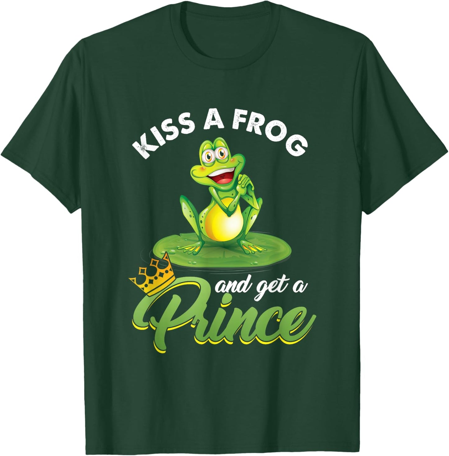 Frog Lover Princess Fairy Tale Believers Kissing Frog T-Shirt - T-Shirt | Forest