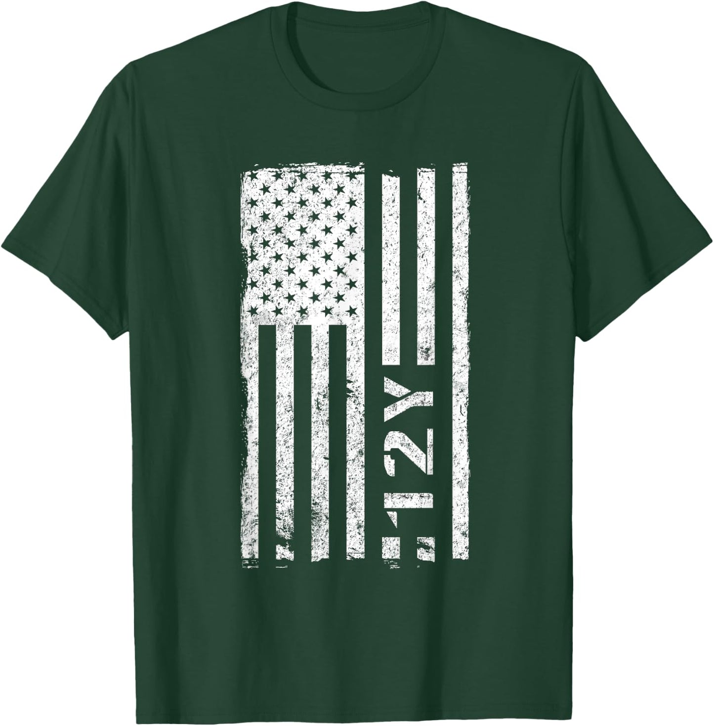12Y Geospatial Engineer Vintage American Flag T-Shirt - T-Shirt | Forest