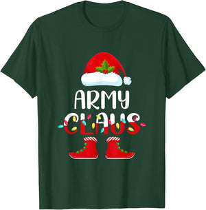 Santa Army Claus Elf Matching Family Group Christmas T-Shirt - T-Shirt | Forest