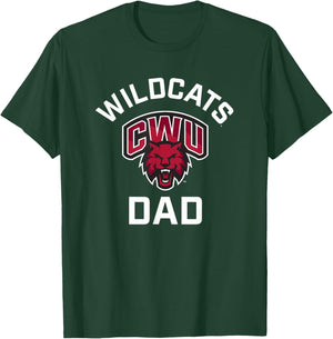 Central Washington University Wildcats Arched Dad T-Shirt - T-Shirt | Forest