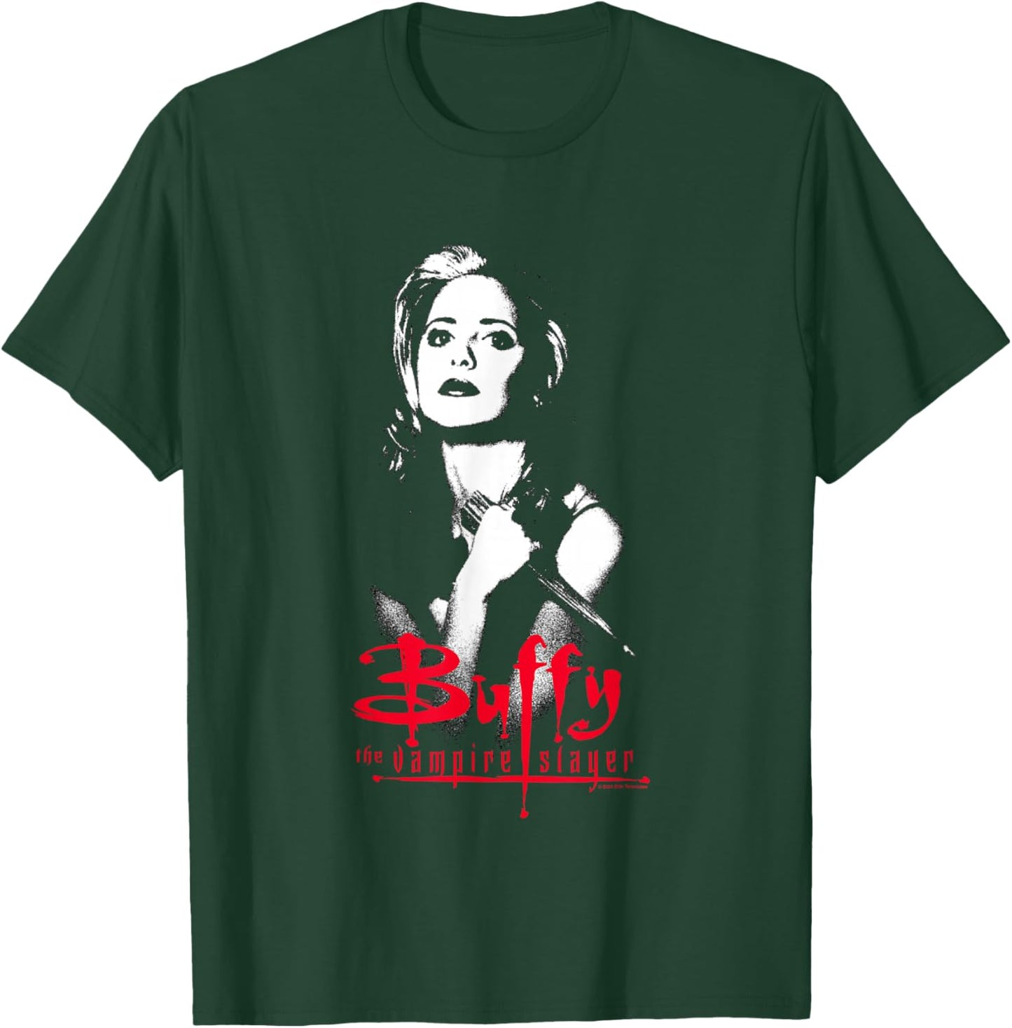 Buffy The Vampire Slayer Buffy Summers Shadowed Portrait T-Shirt - T-Shirt | Forest