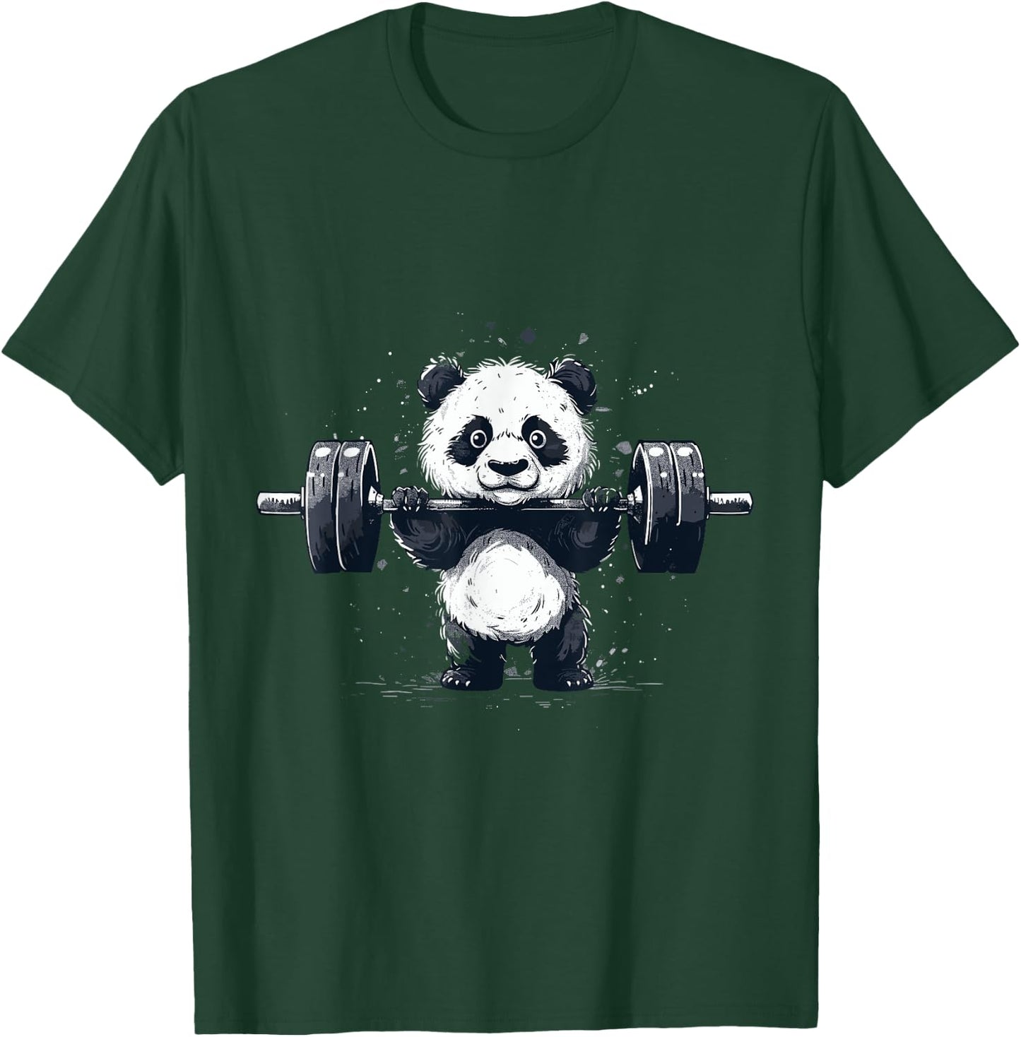 Panda Bear Gym Workout Training Weightlifting T-Shirt - T-Shirt | Forest