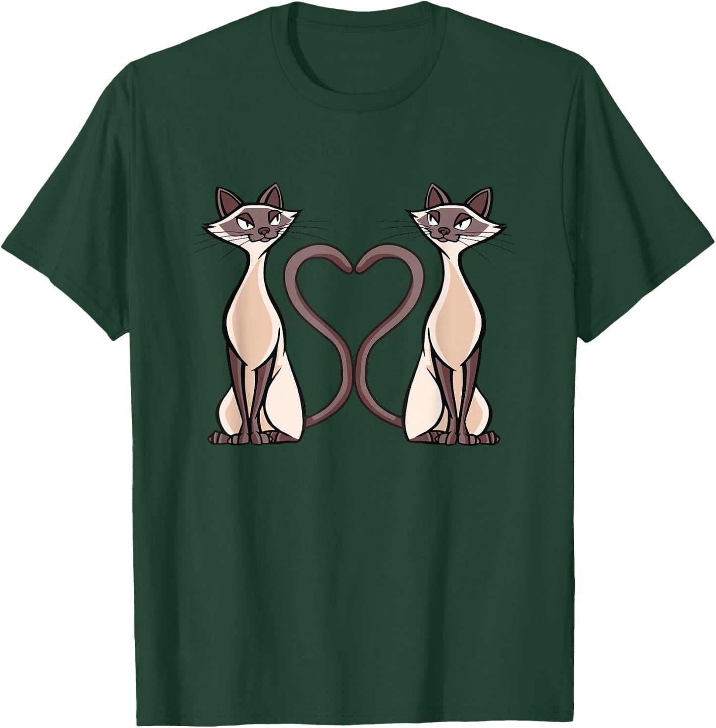 Twin Cats for Siamese Cat Owners T-Shirt - T-Shirt | Forest