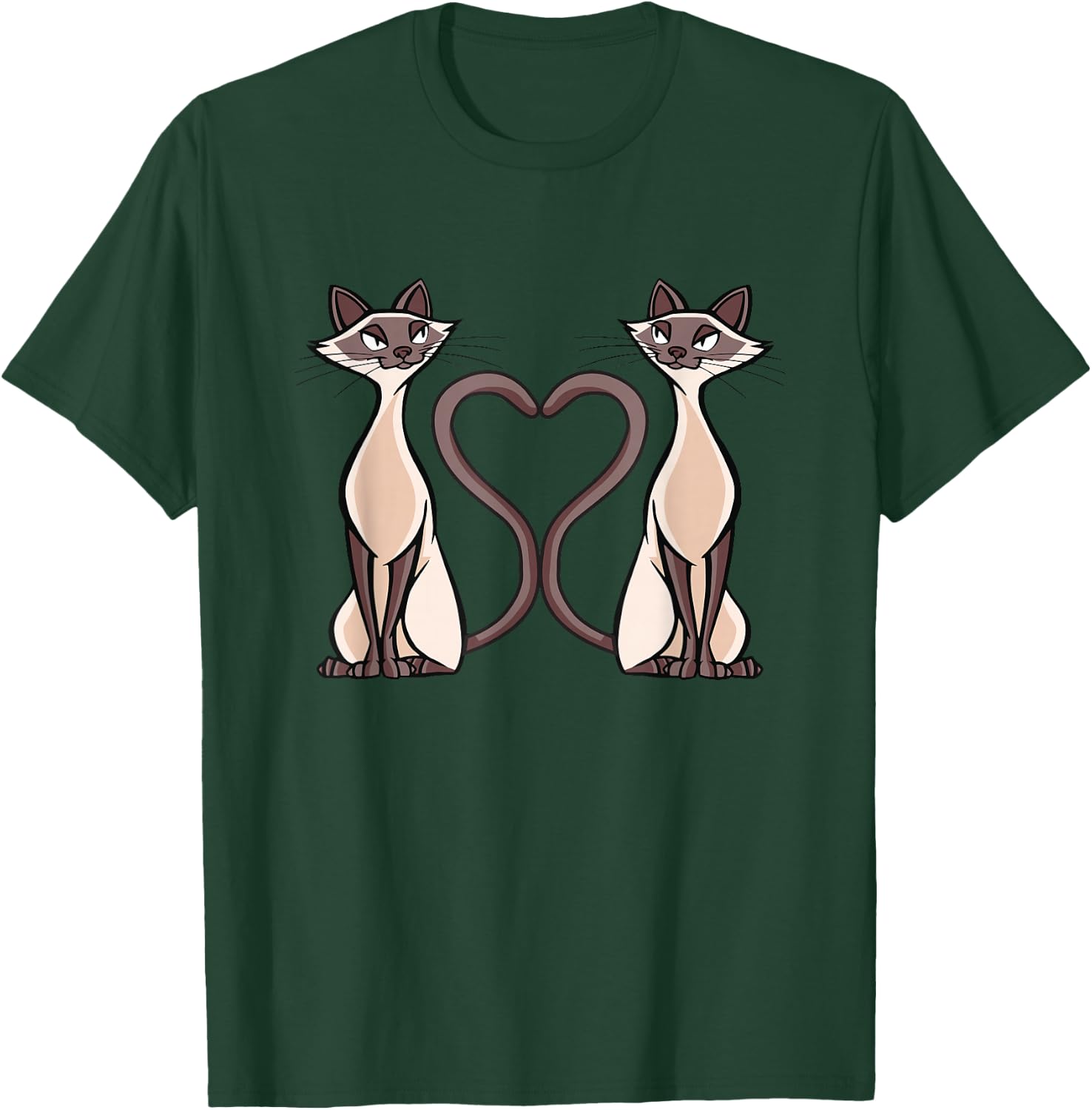Twin Cats for Siamese Cat Owners T-Shirt - T-Shirt | Forest