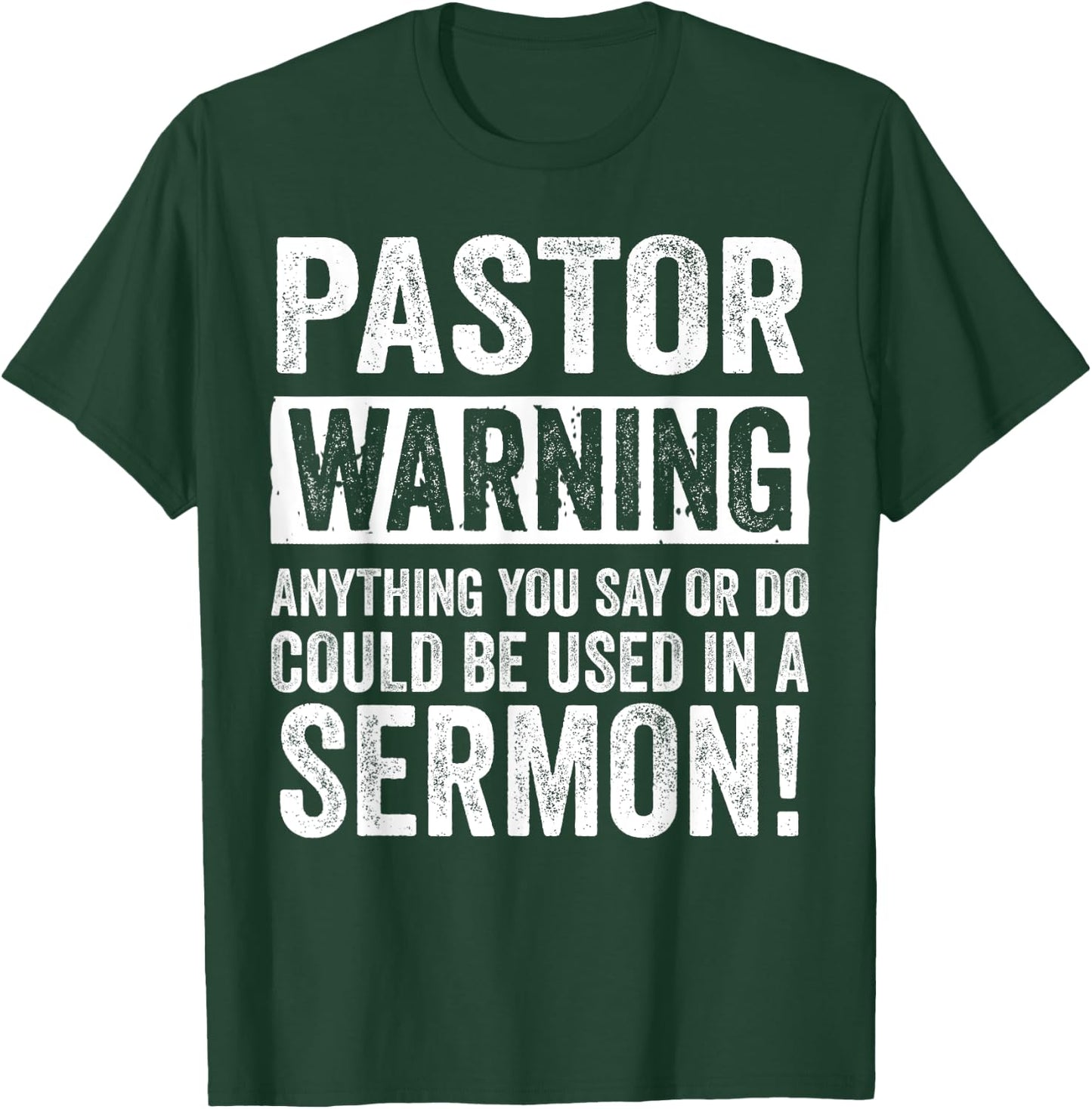 Funny Pastor Gift Religious Preachers Men Women Church T-Shirt - T-Shirt | Forest