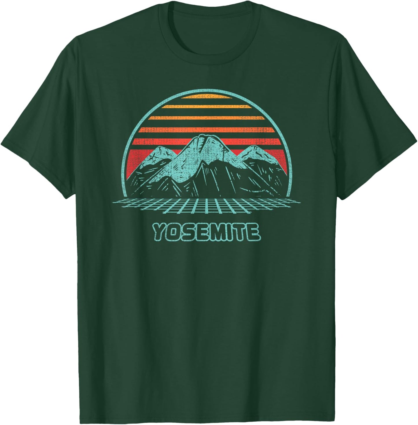 Yosemite Retro National Park Hiking Vintage 80s Style T-Shirt - T-Shirt | Forest