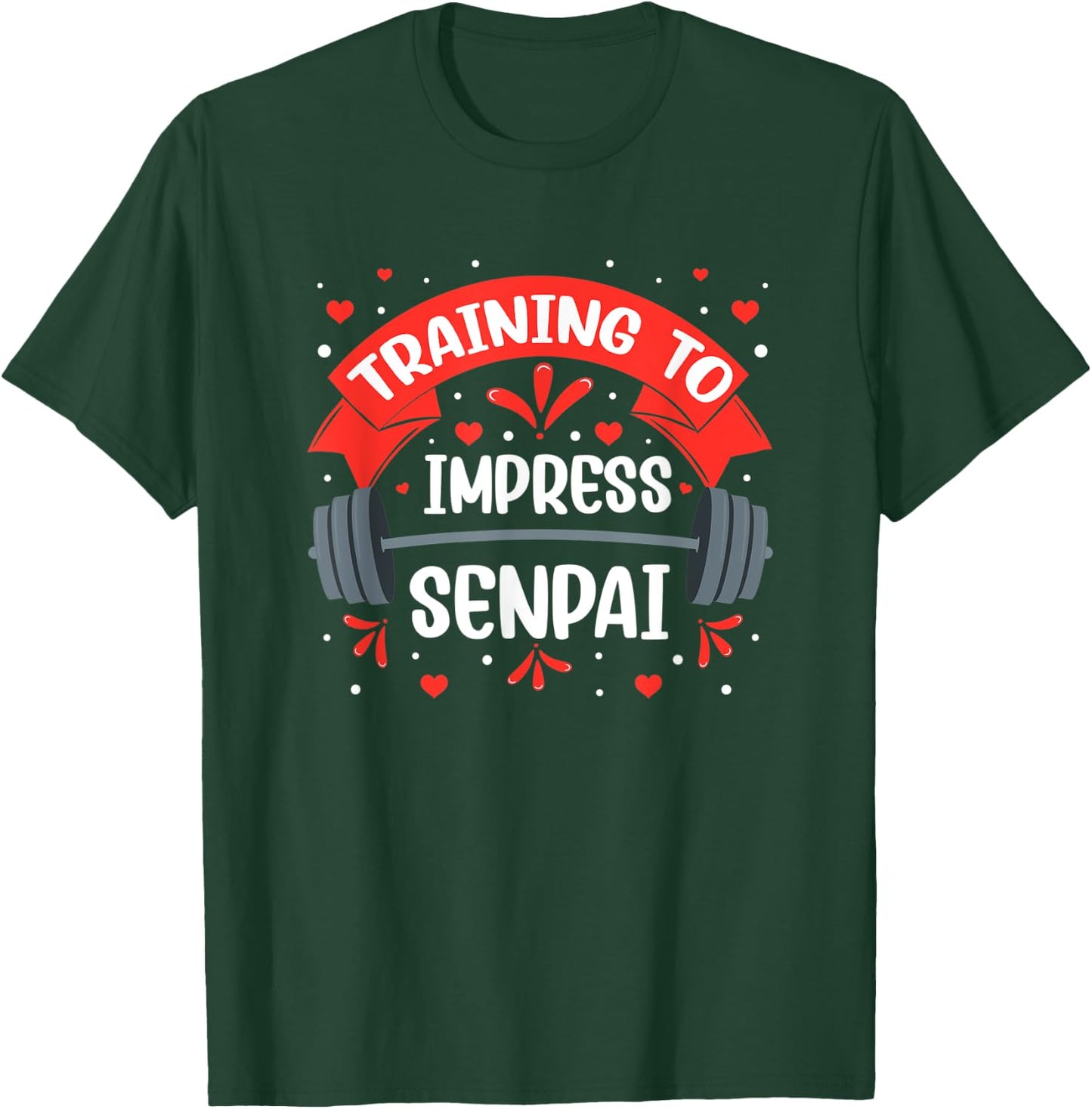 Funny Anime Workout Training To Impress Senpai Fitness Otaku T-Shirt - T-Shirt | Forest