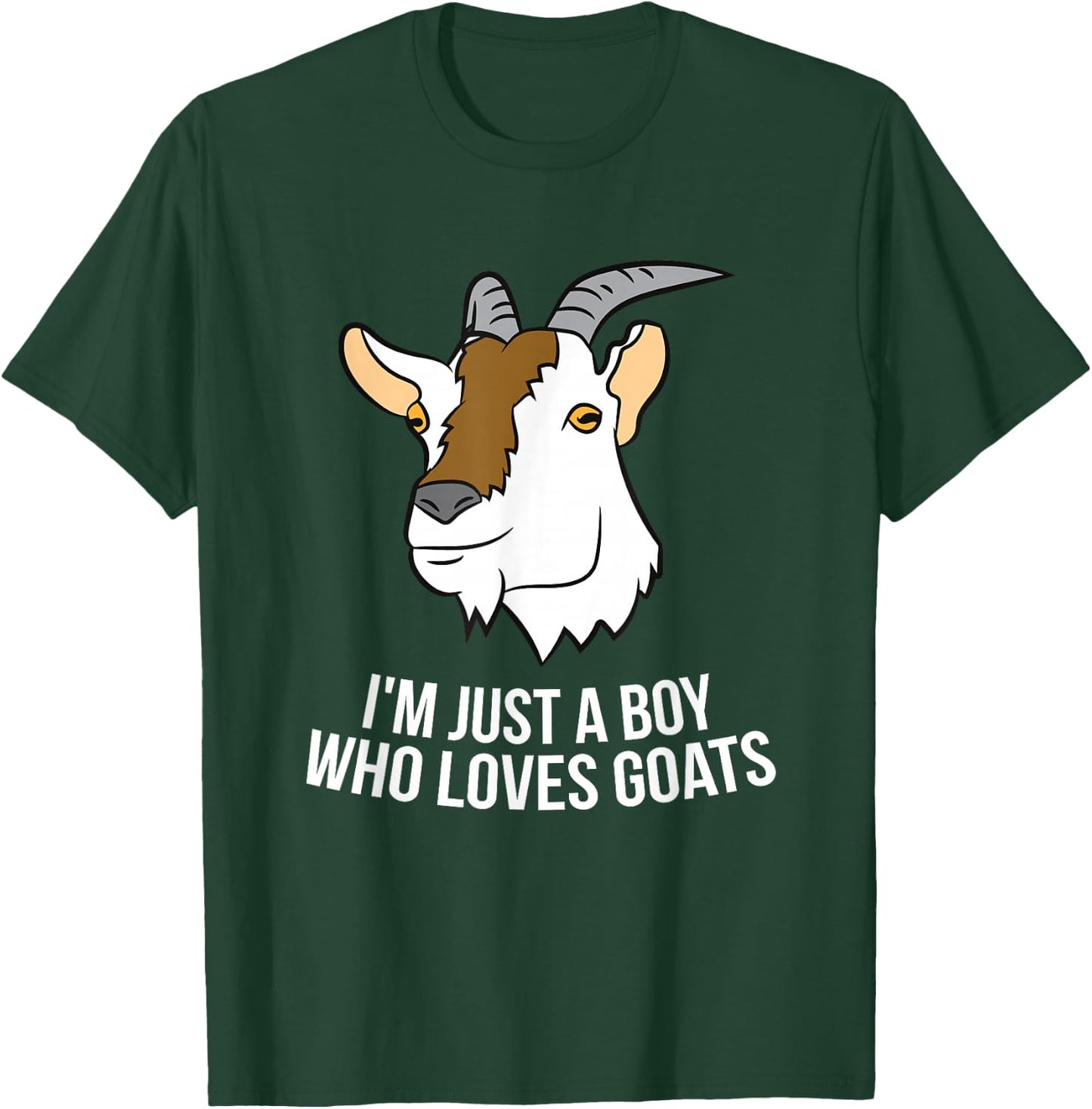 I'm Just A Boy Who Loves Goats Cute Goat Farmer T-Shirt - T-Shirt | Forest