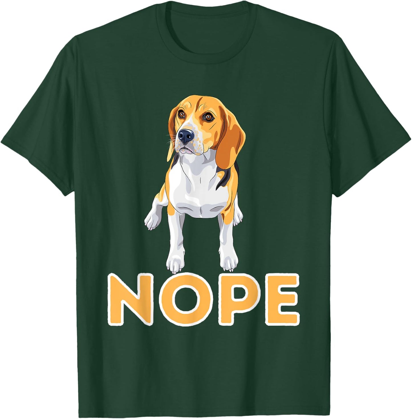 Nope Lazy Beagle - Funny Beagle Dog Lover Pet Owner Men Women Girls Kids T-Shirt - T-Shirt | Forest