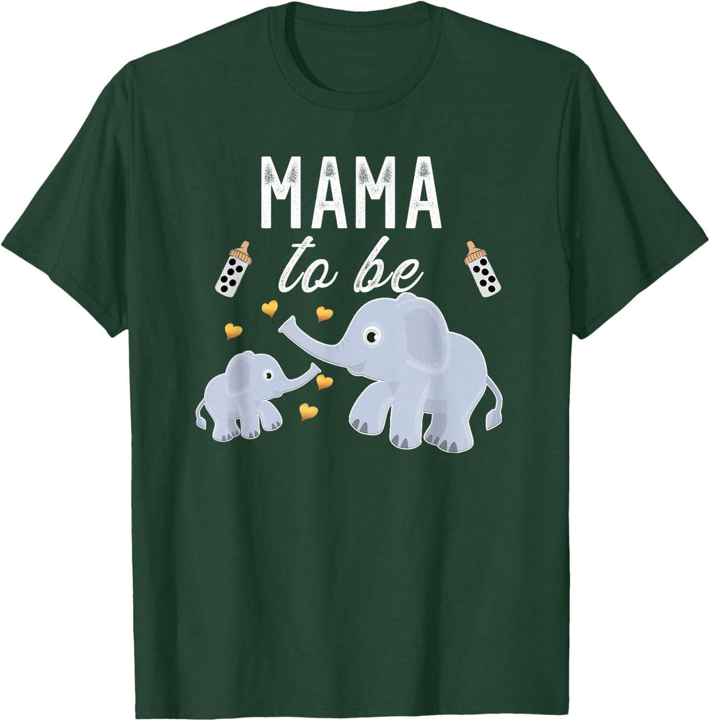 Mama To Be Elephant Baby Shower Mom Gift Cute T-Shirt - T-Shirt | Forest