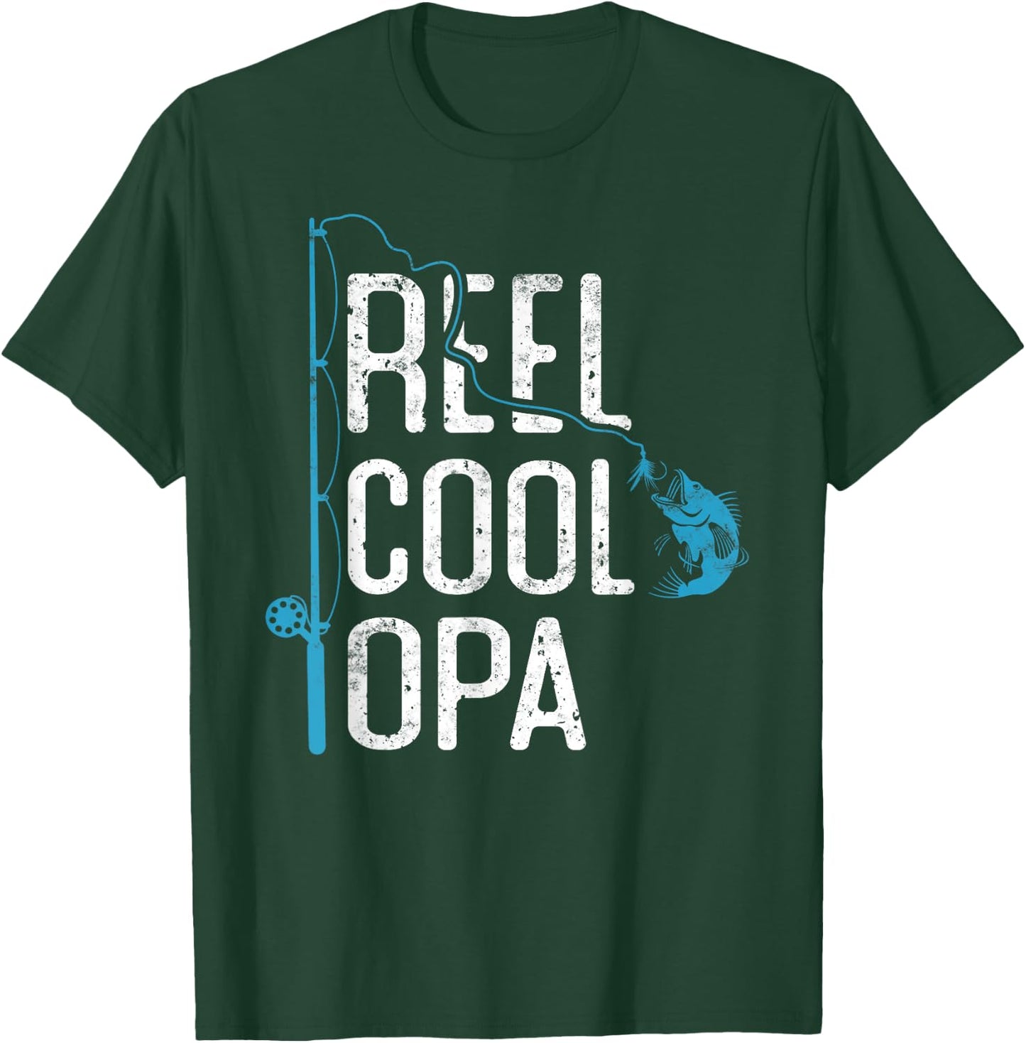 Reel cool Opa Fishing Father’s Day Gift Fisherman Opa T-Shirt - T-Shirt | Forest