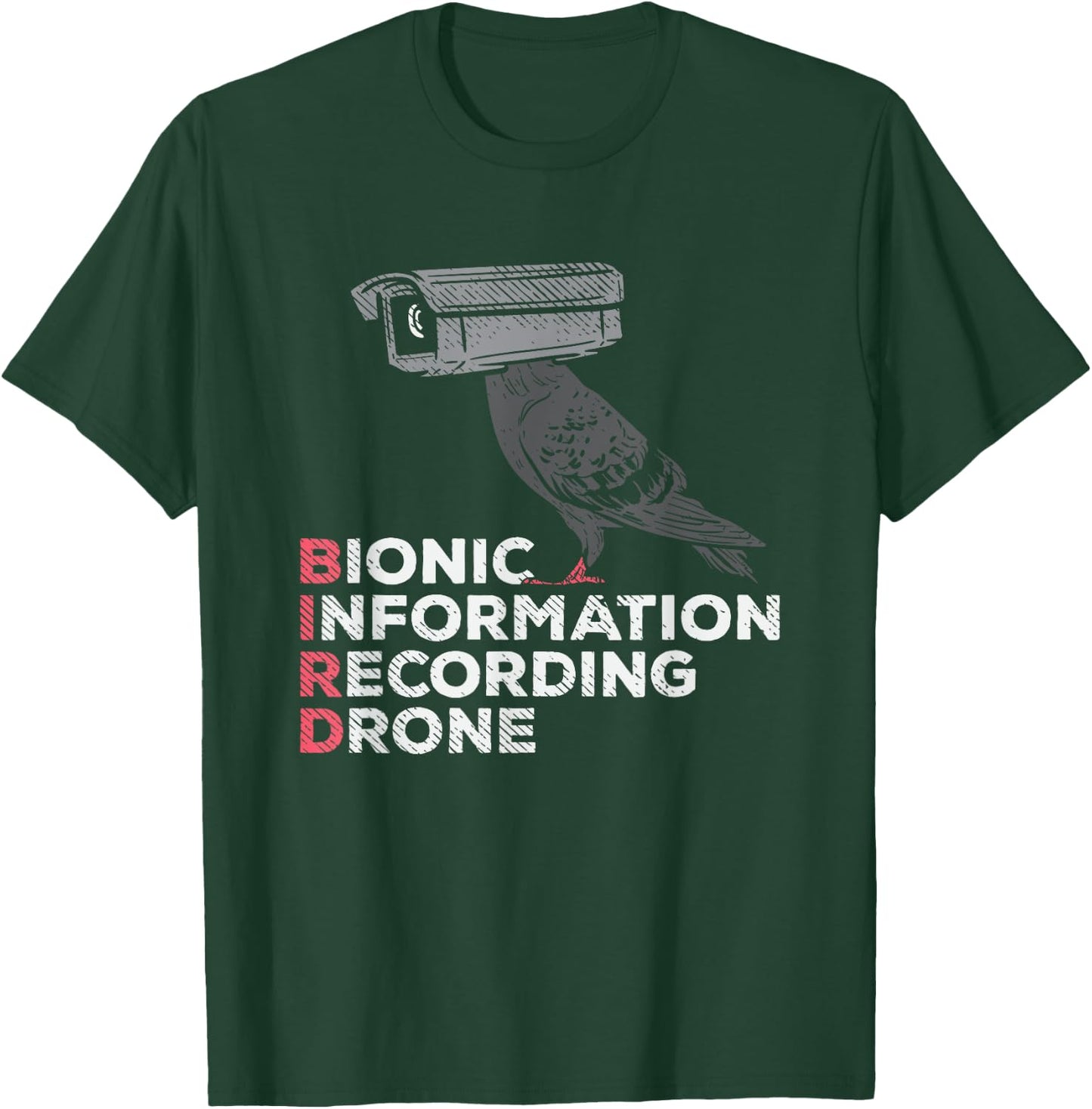 Funny Conspiracy Theories Pigeons are not real, conspiracy theory , Black, Small, Short Sleeve, Classic Fit T-Shirt - T-Shirt | Forest
