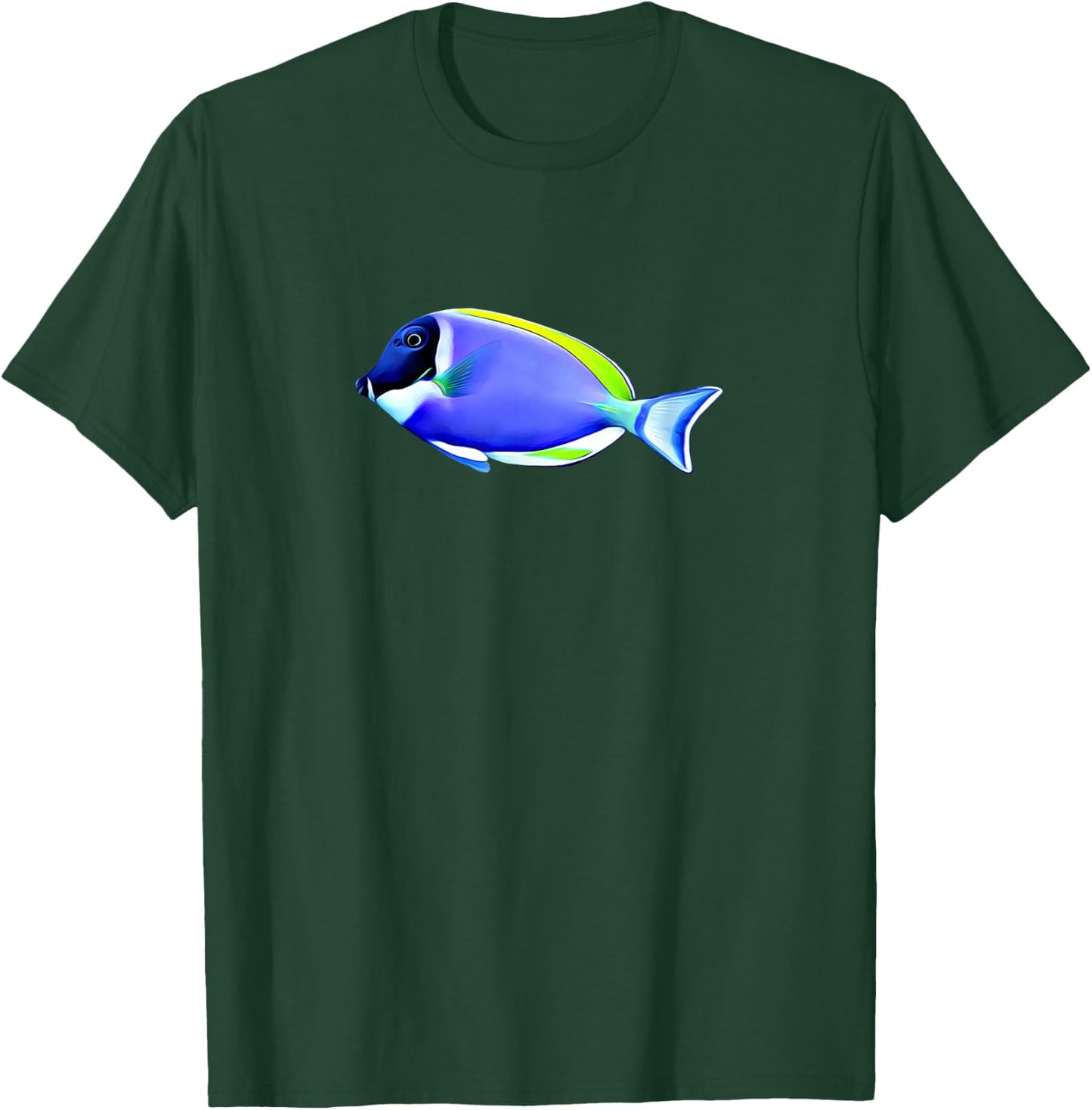 Powder Blue Tang Saltwater Reef Aquarium Shirt T-Shirt - T-Shirt | Forest