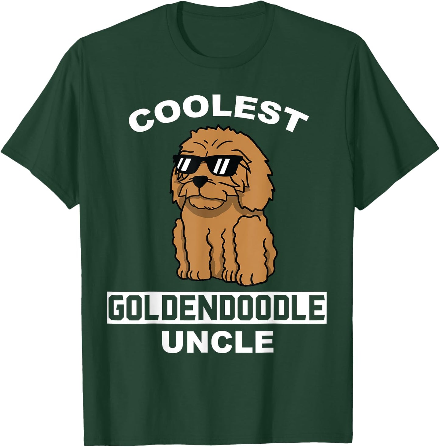 Coolest Goldendoodle Uncle Funny Dog Men Women T-Shirt - T-Shirt | Forest
