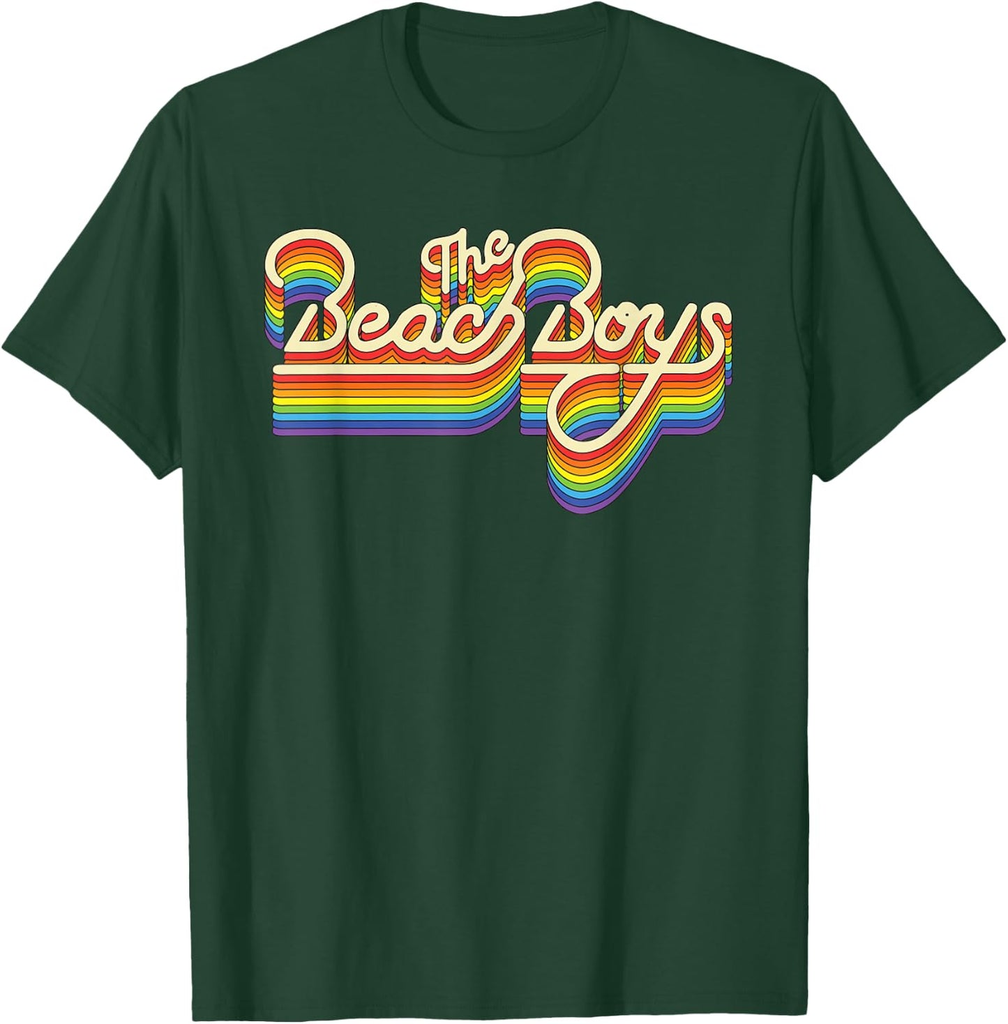 Beach Boys Rainbow Ripple Logo Small T-Shirt - T-Shirt | Forest