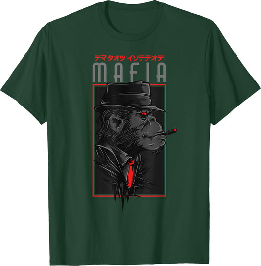 Vintage Gangster Monkey - Mafia Boss of the 1920s T-Shirt - T-Shirt | Forest