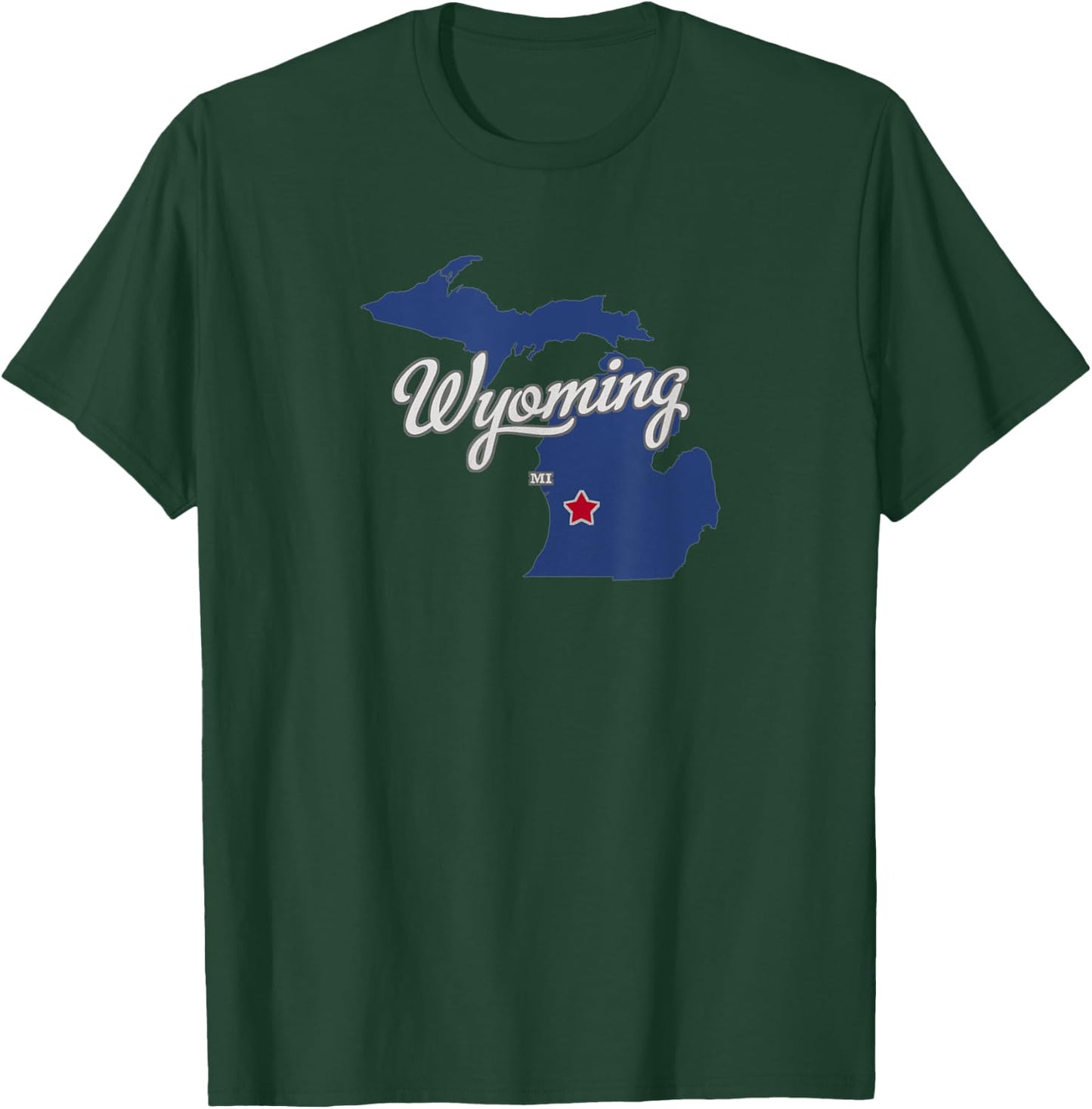 Wyoming Michigan MI Map T-Shirt - T-Shirt | Forest