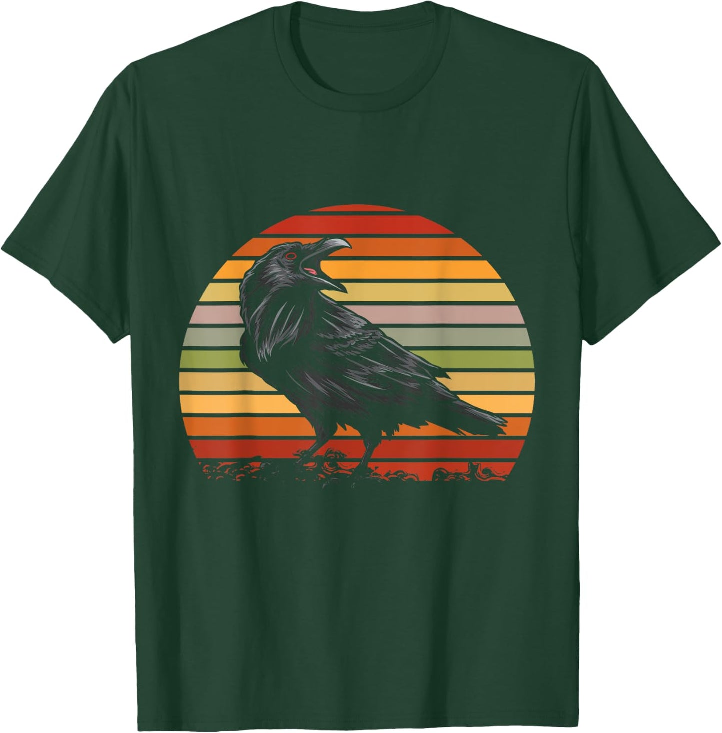 Retro Crow T-Shirt - T-Shirt | Forest