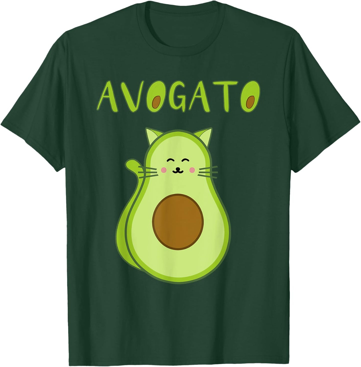 Funny Avogato Christmas Avocado Cat Foodie Design Lover Kids T-Shirt - T-Shirt | Forest