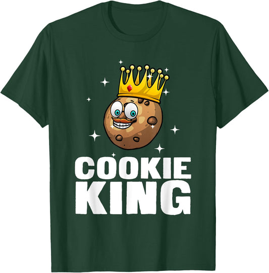 Funny Cookie King Gift Cool Culinary Baker Baking T-Shirt - T-Shirt | Forest