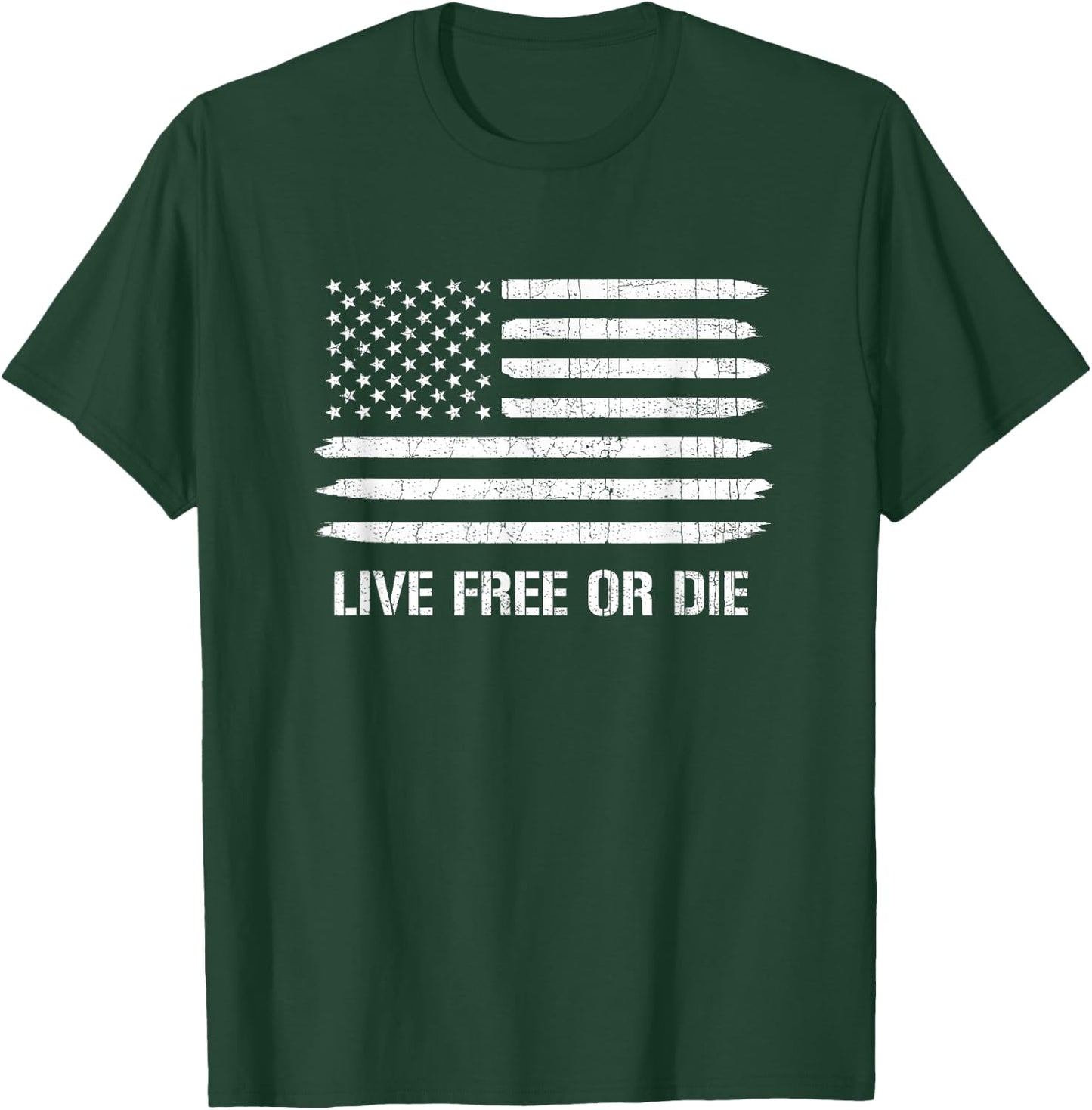 Live Free or Die 2nd Amendment American Flag T-Shirt - T-Shirt | Forest