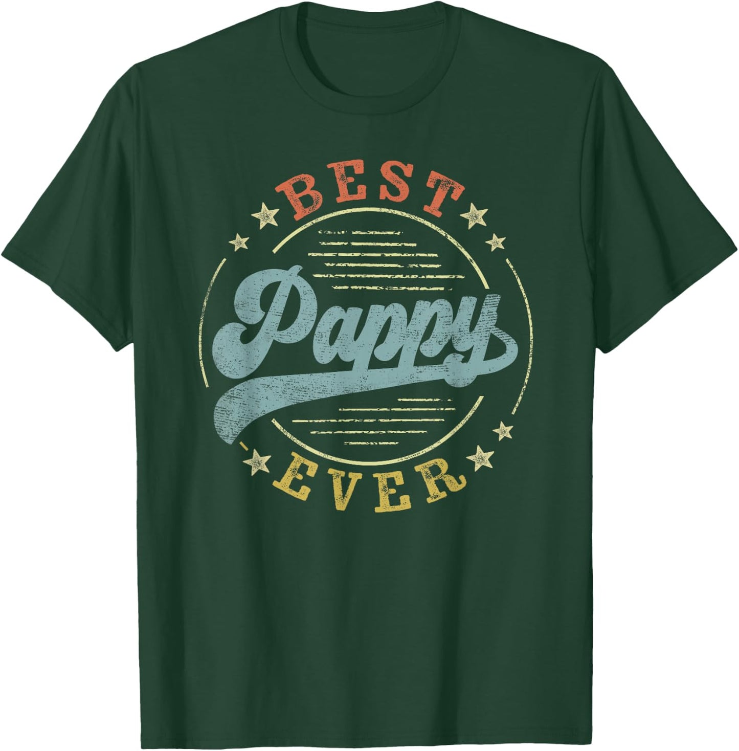 Best Pappy Ever Father's Day Pappy Gifts Vintage Emblem T-Shirt - T-Shirt | Forest