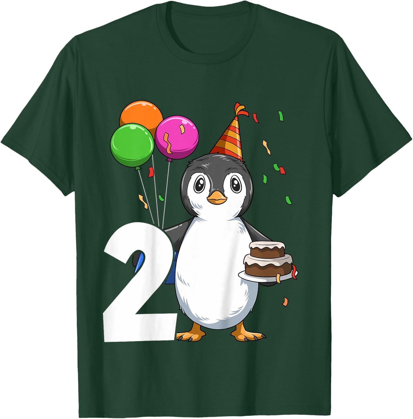 Penguin Birthday 2 Penguin 2nd Birthday Outfit Penguin Party T-Shirt - T-Shirt | Forest