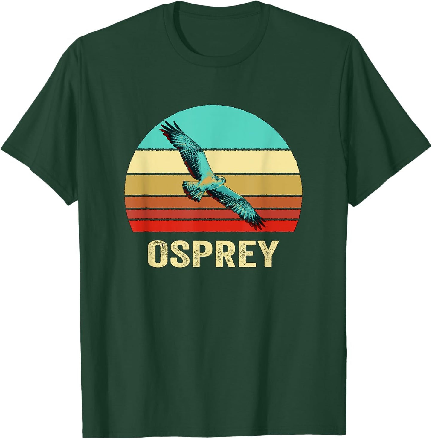 Vintage Retro Style Sunset Osprey T-Shirt - T-Shirt | Forest