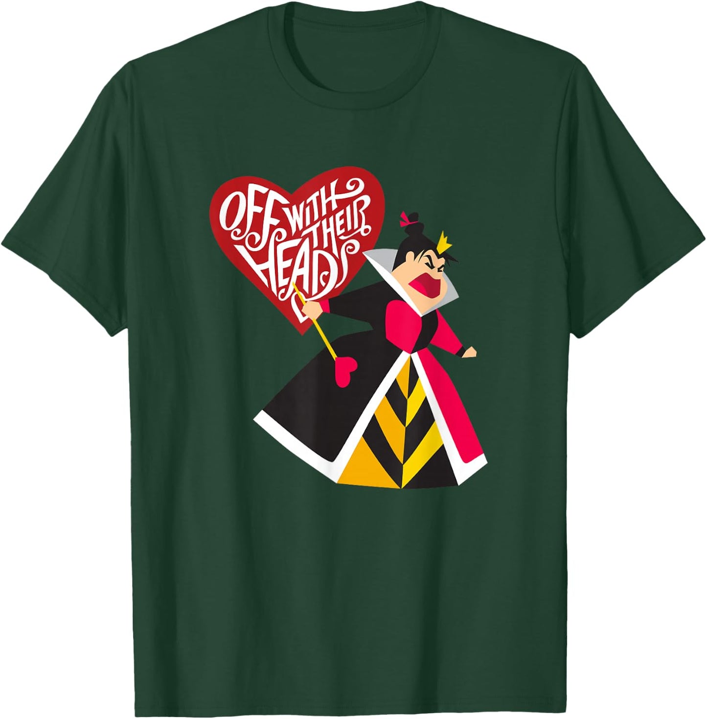 Alice in Wonderland Queen of Hearts Off with Their Heads T-Shirt - T-Shirt | Forest